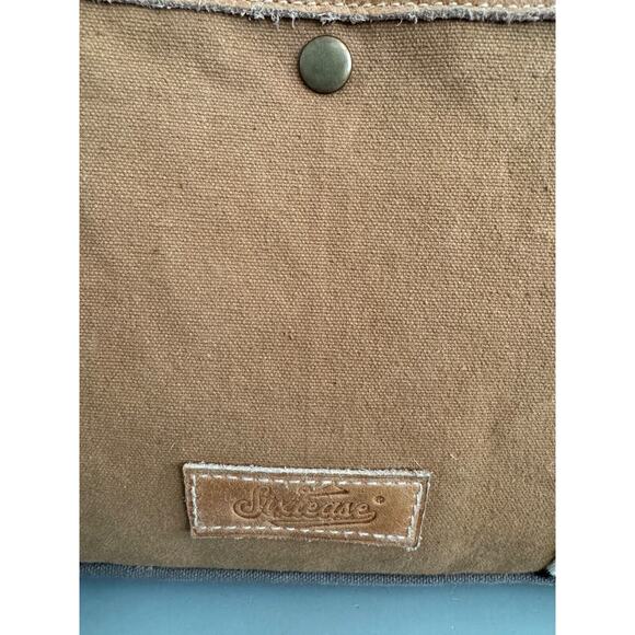 Sixtease Crossbody Bag Leather, Cowhide, and Canvas Spotted Print Boho, Western - Picture 3 of 7